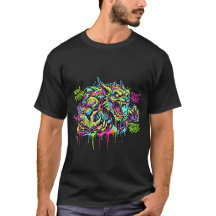 Neon Graffiti Monster T-Shirt – Street Art Beast D