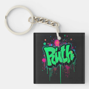 Neon Graffiti Streetwear T-Shirt Key Ring