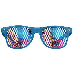 Neon Grafitti Retro Sunglasses