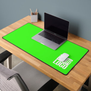 Neon green -add logo desk mat