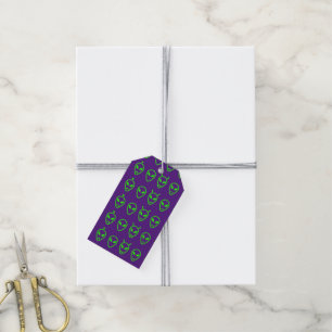 Neon Green Aliens Gift Tags