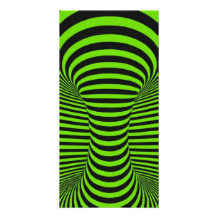 Neon Green and Black Optical Illusion Poster