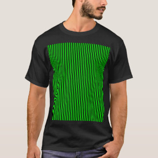 Neon Green And Black Stripes T-Shirt