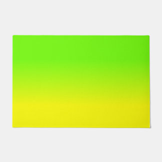 Neon Green and Neon Yellow Ombré  Shade Colour Doormat