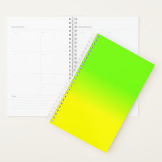 Neon Green and Neon Yellow Ombré  Shade Colour Fad Planner