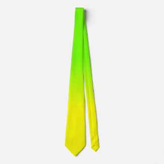 Neon Green and Neon Yellow Ombré Shade Colour Fad Tie