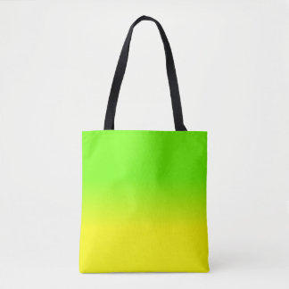 Neon Green and Neon Yellow Ombré Shade Colour Fad Tote Bag