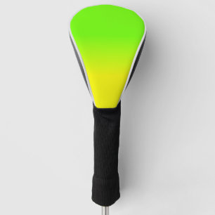 Neon Green and Neon Yellow Ombré Shade Colour Golf Head Cover