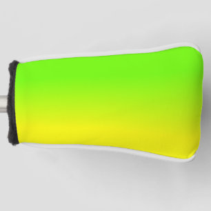 Neon Green and Neon Yellow Ombré Shade Colour Golf Head Cover