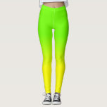 Neon Green and Neon Yellow Ombré  Shade Colour Leggings<br><div class="desc">Bright sunshine neon yellow fades into an ombre blur with neon green for a flash of brightness and light</div>