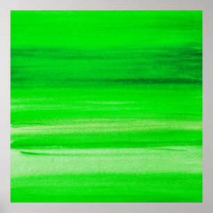 Neon Green Backdrop Watercolor Abstract Background Poster