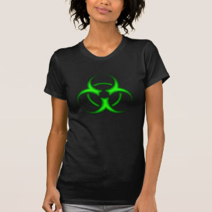 Neon Green Biohazard Symbol T-Shirt