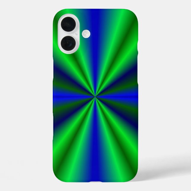 Neon Green Blue Rainbow Case-Mate iPhone Case (Back)