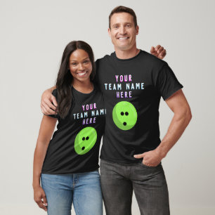 Neon Green Bowling Ball   Custom Bowling Team Name T-Shirt