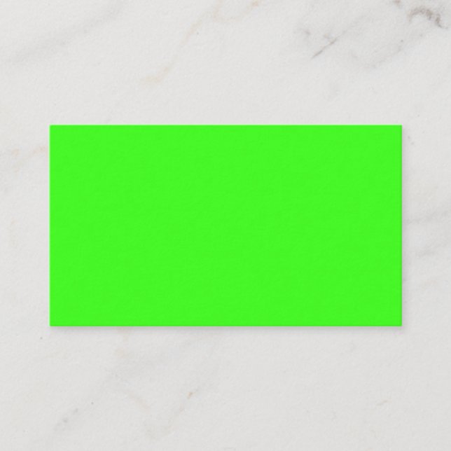Neon Green Business Card (Front)