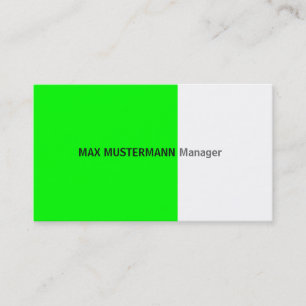 Neon Green Business Card