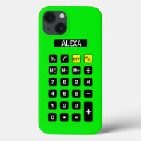 Neon Green Calculator with Keypad