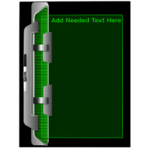 Neon Green Chrome Message Black Background