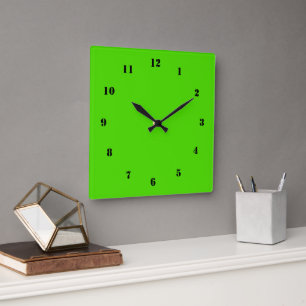 Neon Green Clock Custom Colour Your Own Design