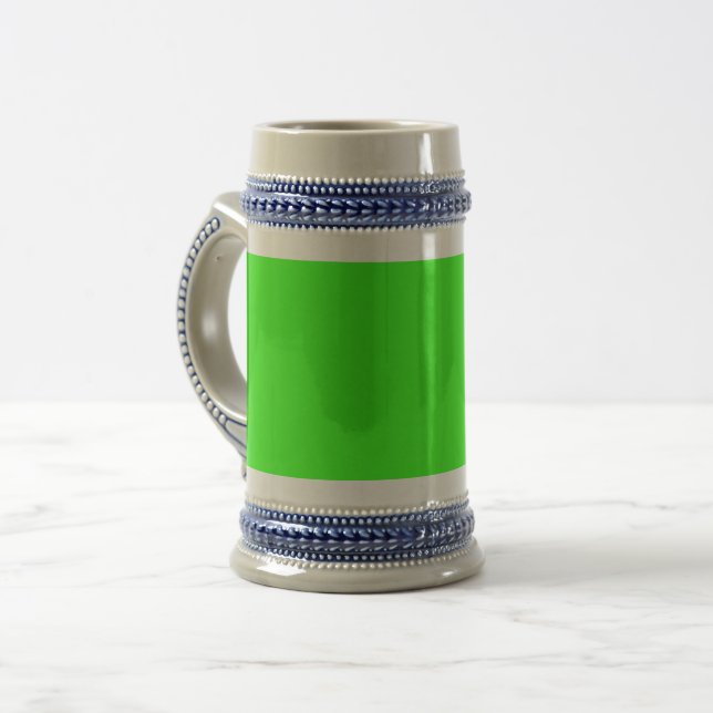 Neon Green Custom Beer Stein (Front Left)