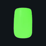 Neon Green Custom Colour Bright Colourful Cute Gir Minx Nail Art<br><div class="desc">Designed with solid  neon green background,  you may change the background colour as you like!</div>