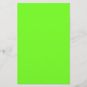 Neon Green Custom Colour Plain Colourful Bright Stationery