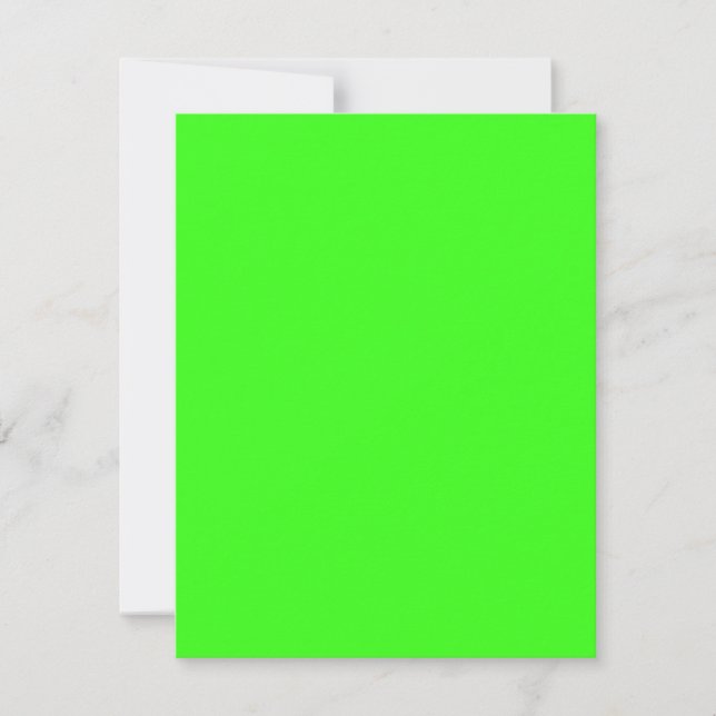 Neon Green Custom Invitation (Front)