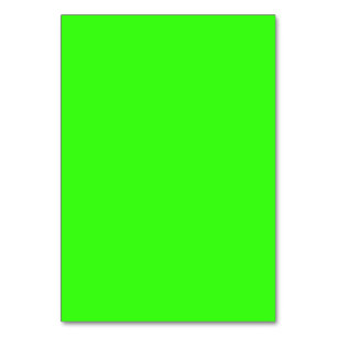 Neon Green Custom Table Card