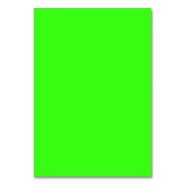 Neon Green Custom Table Card (Front)