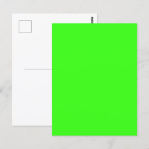 Neon Green Customisable Postcard