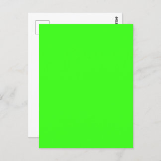 Neon Green Customisable Postcard