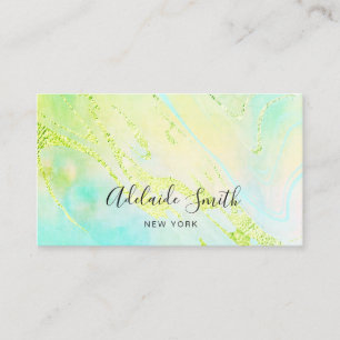 neon green elegant design business card