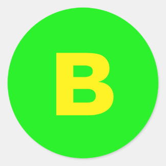 Neon Green Elegant Yellow Colour Trendy Fashion Classic Round Sticker