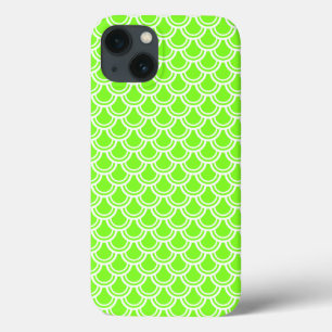 Neon Green Fish Scale Pattern iPad Air Case
