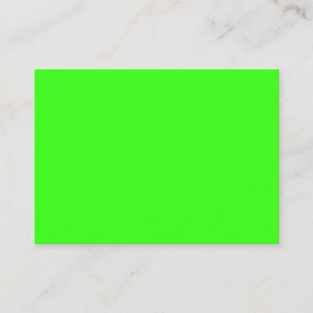Neon Green Flat Place Card – Customisable (Front)