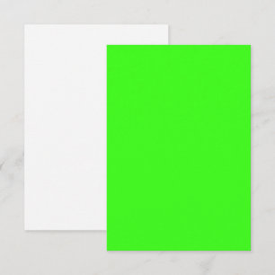 Neon Green Flat Thank You Card – Customisable