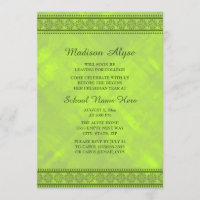 Neon Green Floral Design College Trunk Party