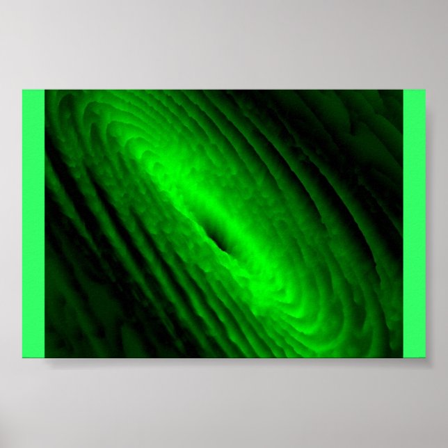 Neon Green Galaxy Poster (Front)