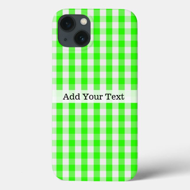 Neon Green Gingham Pattern by Shirley Taylor  Case-Mate iPhone Case (Back)