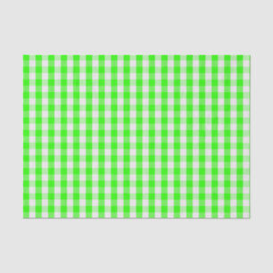 Neon Green Gingham Pattern by Shirley Taylor Tissue Paper