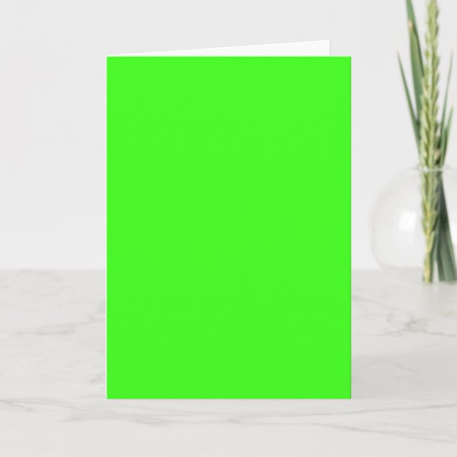 Neon Green Greeting Card (Front)