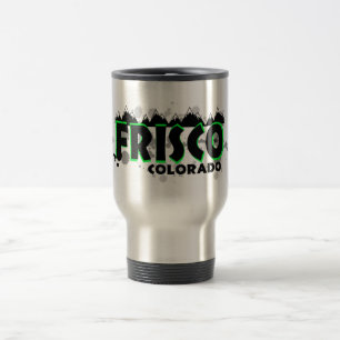 Neon green grunge Frisco Colorado Travel Mug
