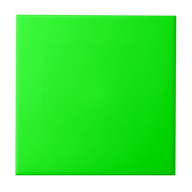 Neon green hex 00FF00 Tile (Front)