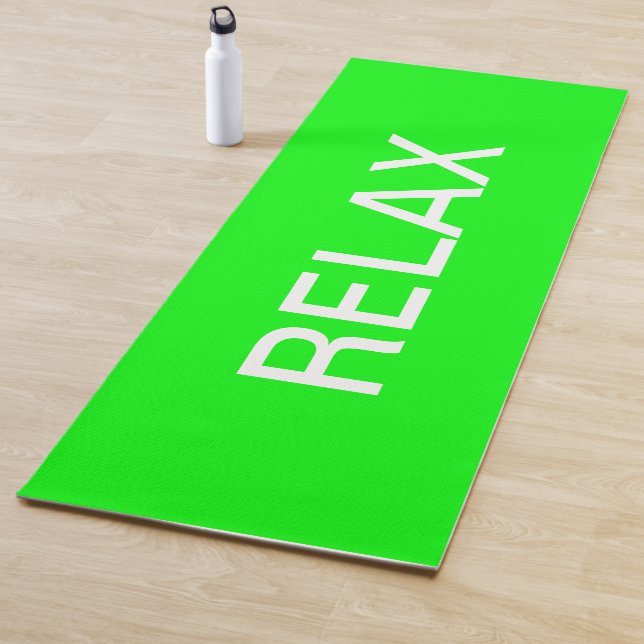 Neon green hex 00FF00  Yoga Mat (In Situ)