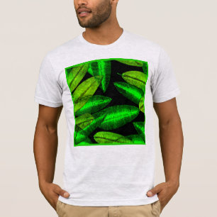 Neon Green Leaves Art. Buy Now T-Shirt