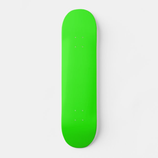 Neon Green Light Bright Fashion Colour Trend 2014 Skateboard (Front)