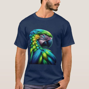 Neon Green Macaw Magic: A Vibrant Burst of Colours T-Shirt