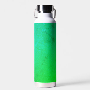 Neon Green Marble Water Bottle