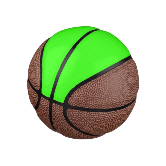 Neon Green Mini Basketball (Angled)
