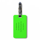 Neon Green Monogram Custom Name Initial Gift Favor